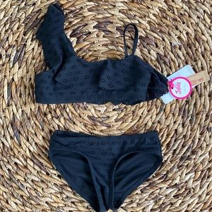 Justice Black 2 piece bikini